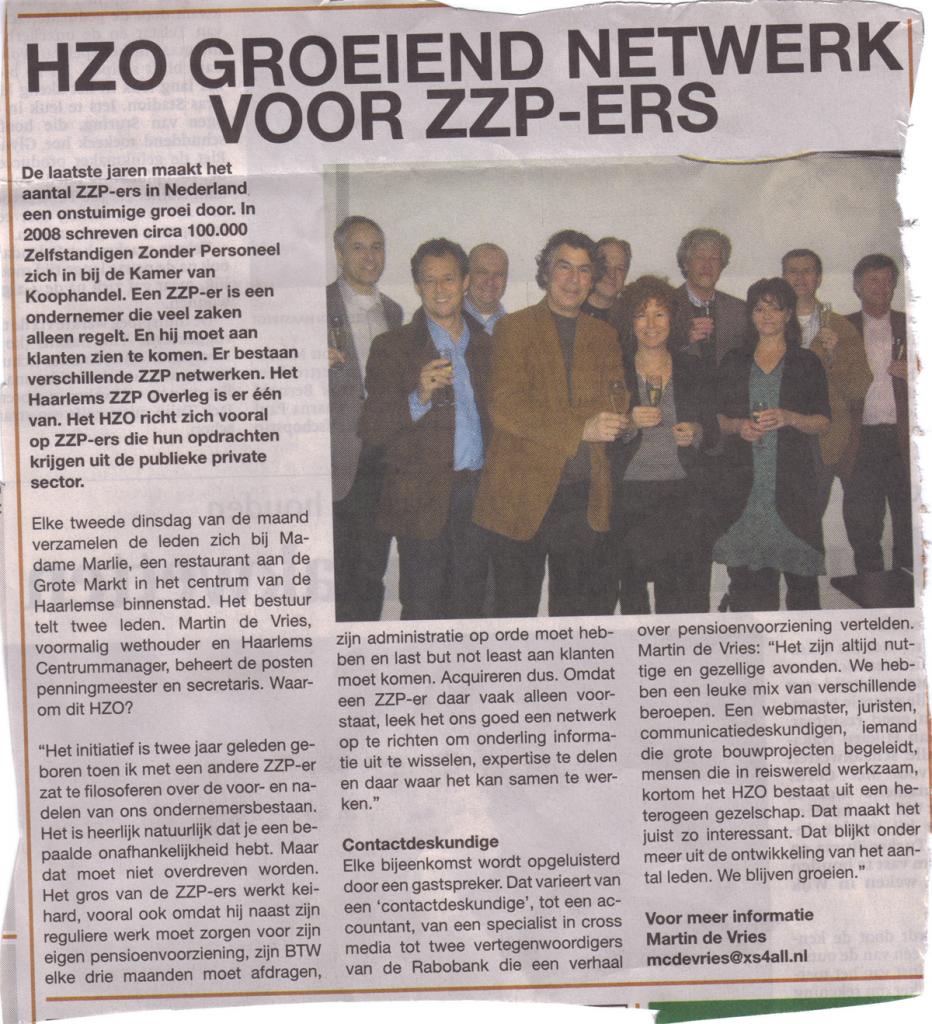 artijel Haarlems Dagblad